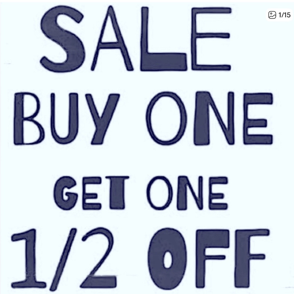 👋HELLO EVERYONE I AM HAVING A BUY ONE GET ONE HALF OFF&DISCOUNT SHIPPING SALE!!